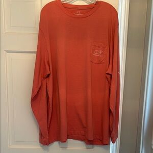 Vineyard Vines Men's Coral Long Sleeve Tee